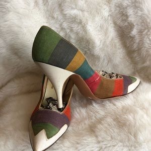 Vintage multi color heels
